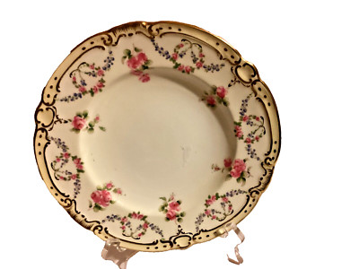 Antique Mintons for Tiffany & Co New York Gilded Floral Plate Made in England