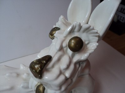 Vintage Dog Statue Kent Art Ware Japanese Art Deco