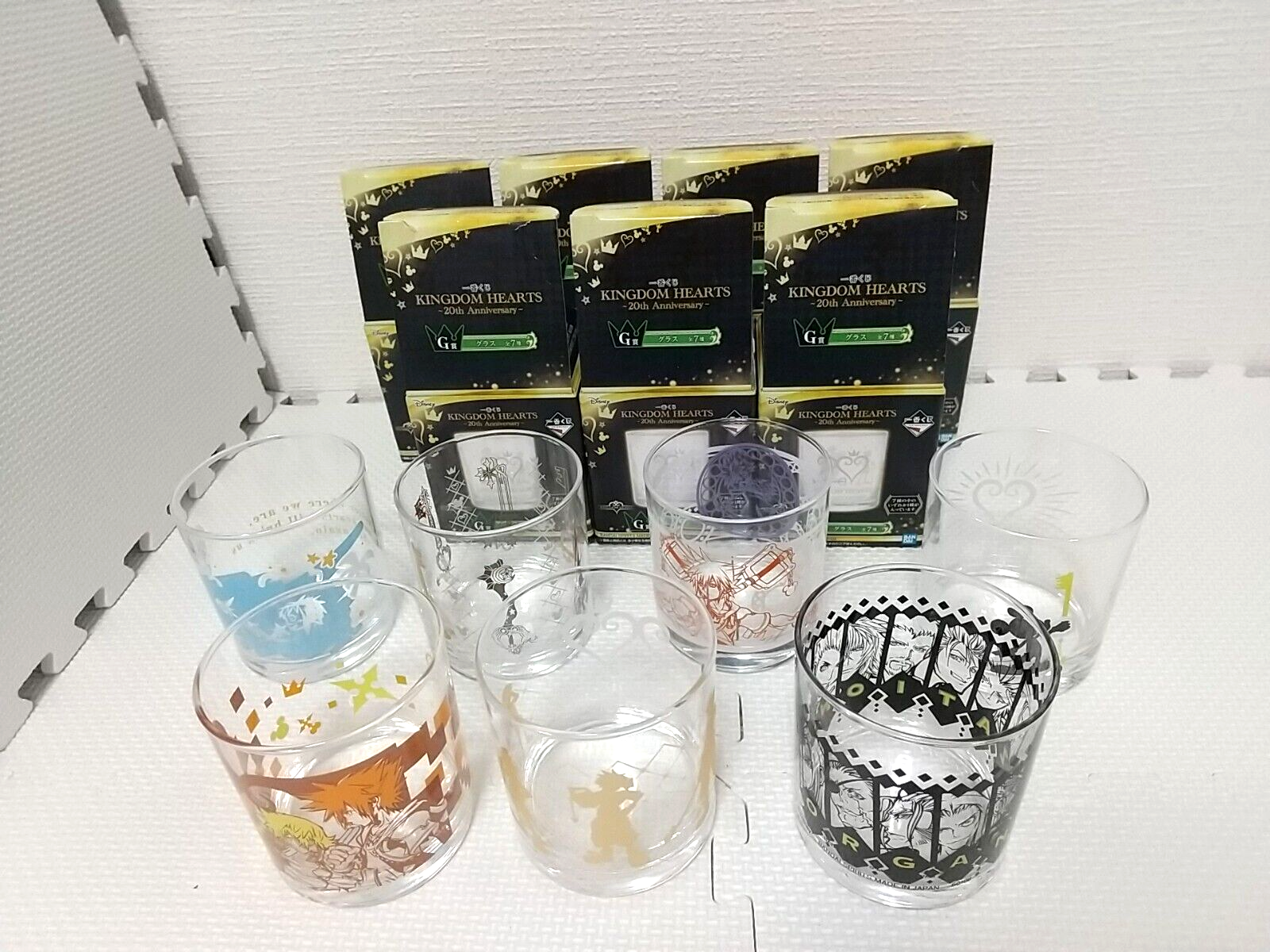 その他 KINGDOMHEARTS 20th Anniversary Glass Set RARE Kingdom Hearts 20th Anniversary Glass Complete Set of 7