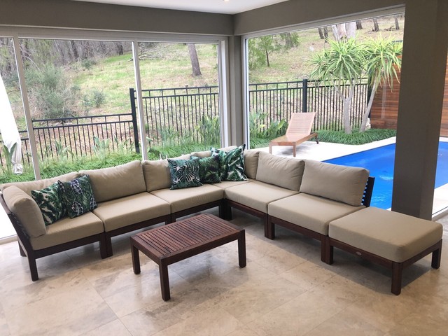 Merbau Modular 8 Piece Outdoor Lounge Setting | Outdoor ...
