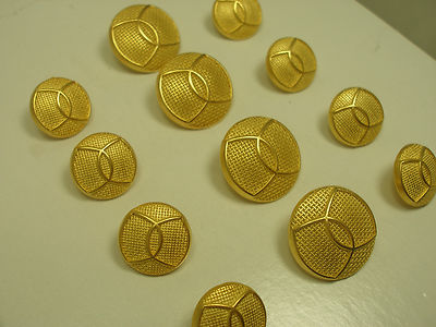  New Lots Gold Metal Buttons sizes 5/8,13/16,7/8 inch suit  jacket blazer G21