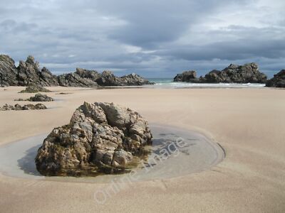 Photo 12x8 Rock pool at Sango Bay Durness This beach is littered with rock c2011