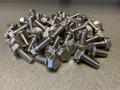 (50) M8 X 1.25 X 20 Stainless Steel DIN 6921 A2 Hex Flange Bolts M8x20mm Flange