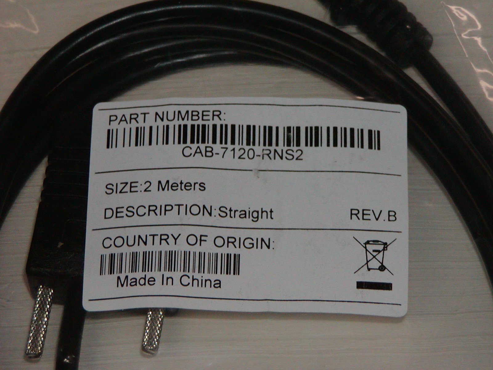 Honeywell Metrologic RS232 Barcode Scanner Cable MS7120 CAB-7120-RNS2 RJ50 DB-9