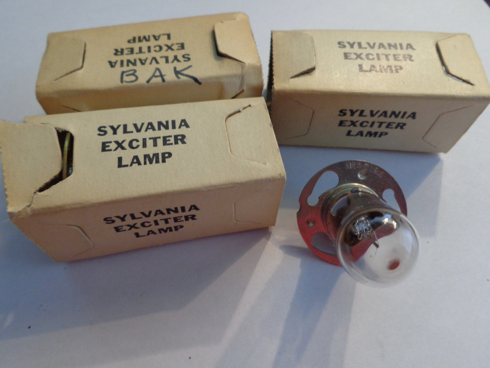 BAK EXCITER LAMPS BULBS NEW 4 ea.  4 volt, 3 watt, .75 amp.