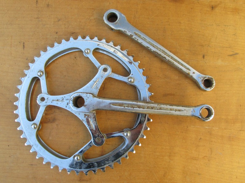 Solida Pedalier Ancien Acier Velo Course Road Bicycle Crankset 170 47 50 
