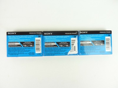 Sony DVC MiniDV Digital Video Camcorder Cassette Premium Tapes 60 min Lot of 3