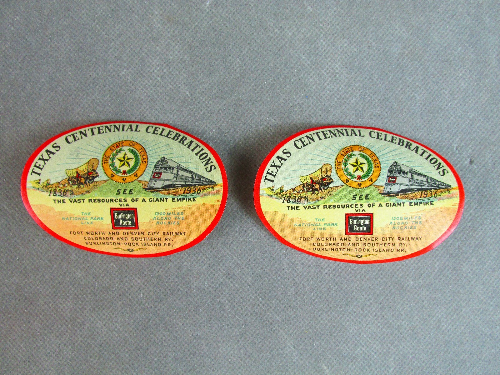 Lot of 1936 TEXAS CENTENNIAL EXPO Ephemera RAILROADS Etc.