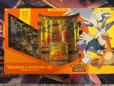 Pokemon Reshiram Charizard GX Tag Team Premium Collection Box New Factory Sealed