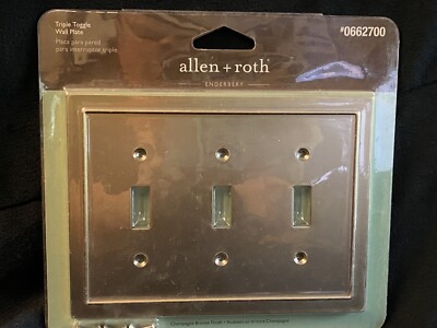 allen + roth Bethany, Enderbery 3-Gang Champagne Bronze Triple Toggle Wall Plate