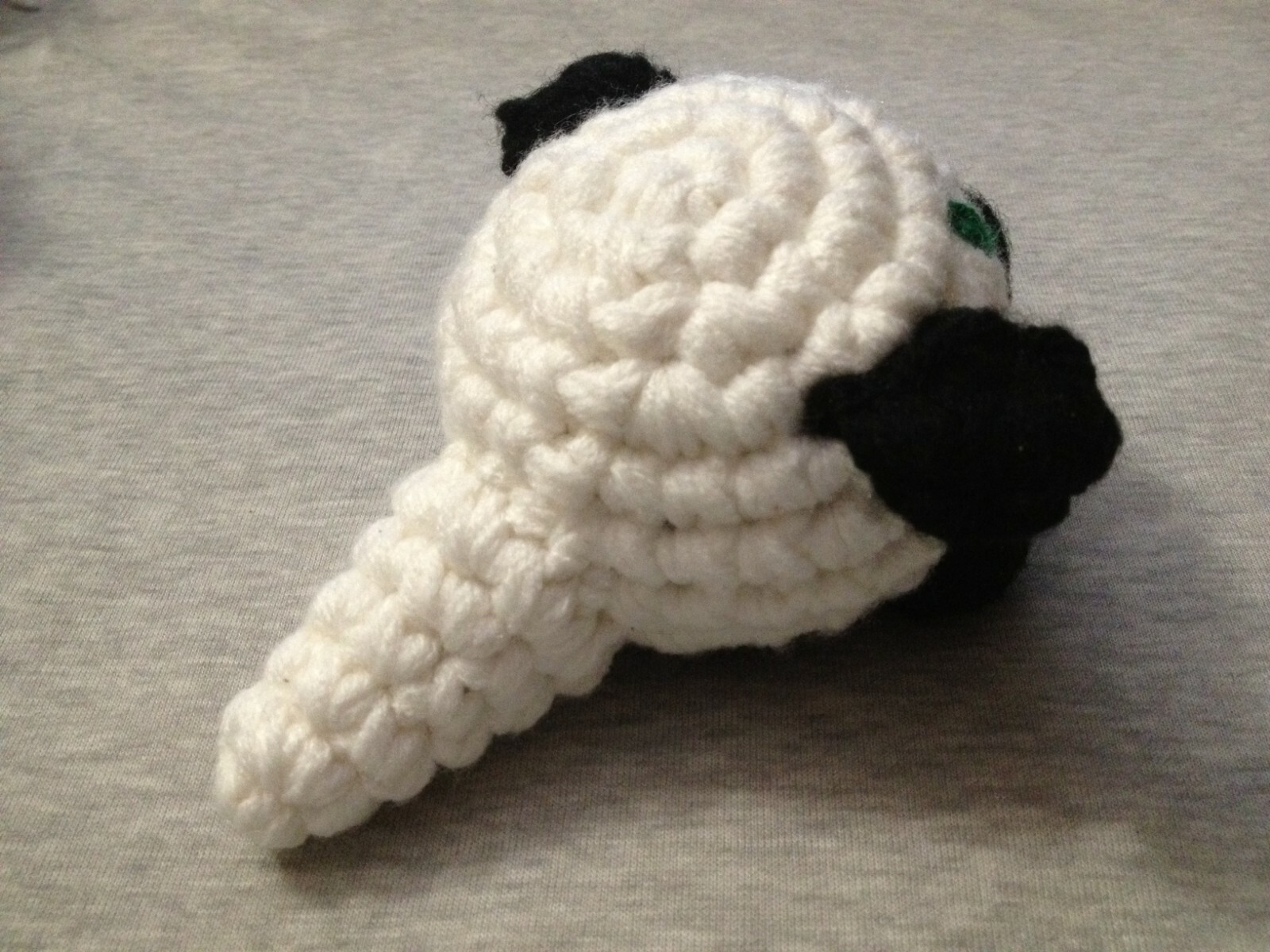 Handmade White/Black Crochet Chibi Baby
