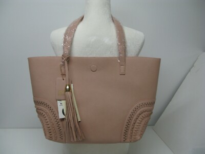 Madison West Shoulder Handbag Bag-In-Bag Vegan Leather BLUSH Tote Bag NWT