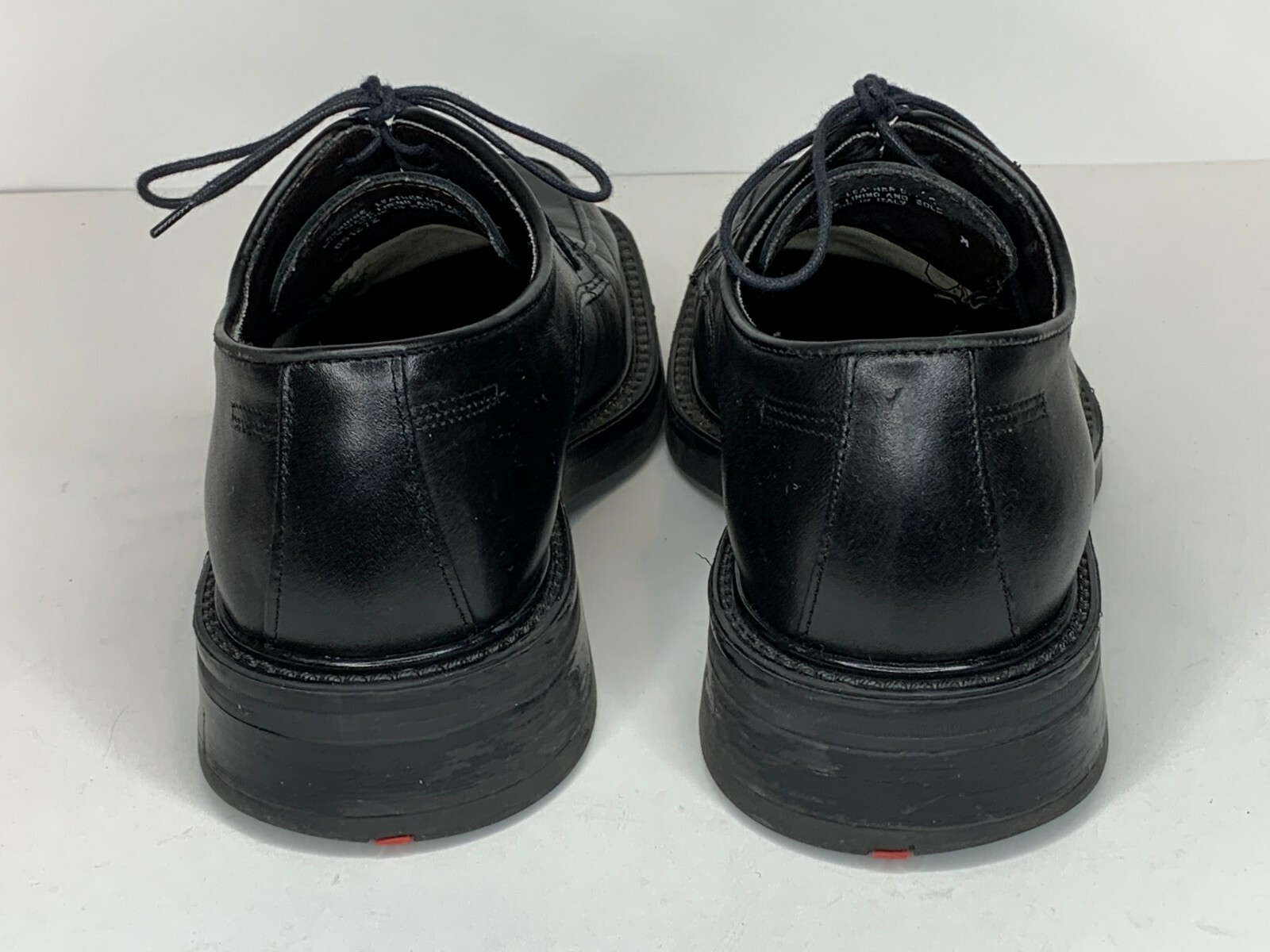 Bill Blass Mens Size 8M Cap Toe Laced Genuine Leather Shoes Black Made In Italy