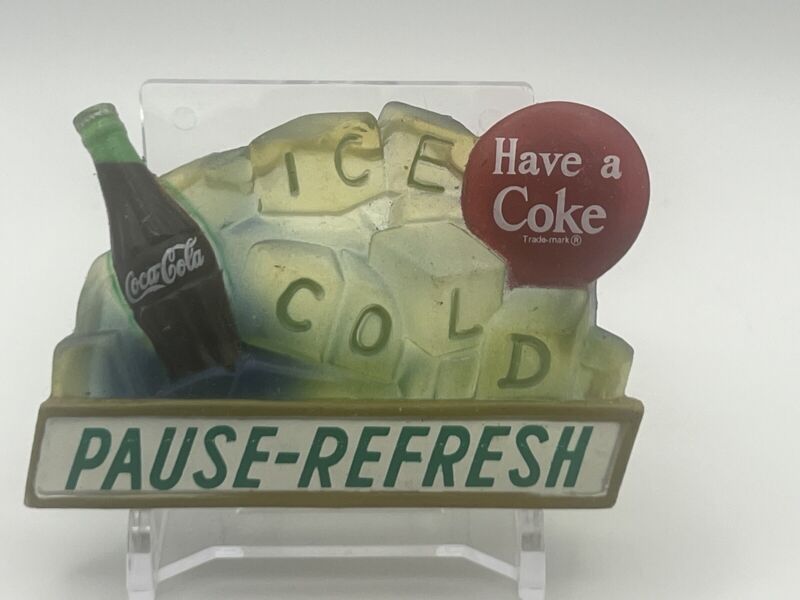 Vintage 1997 Coca Cola/Coke Advertising Refrigerator Magnet Pause-Refresh Preown