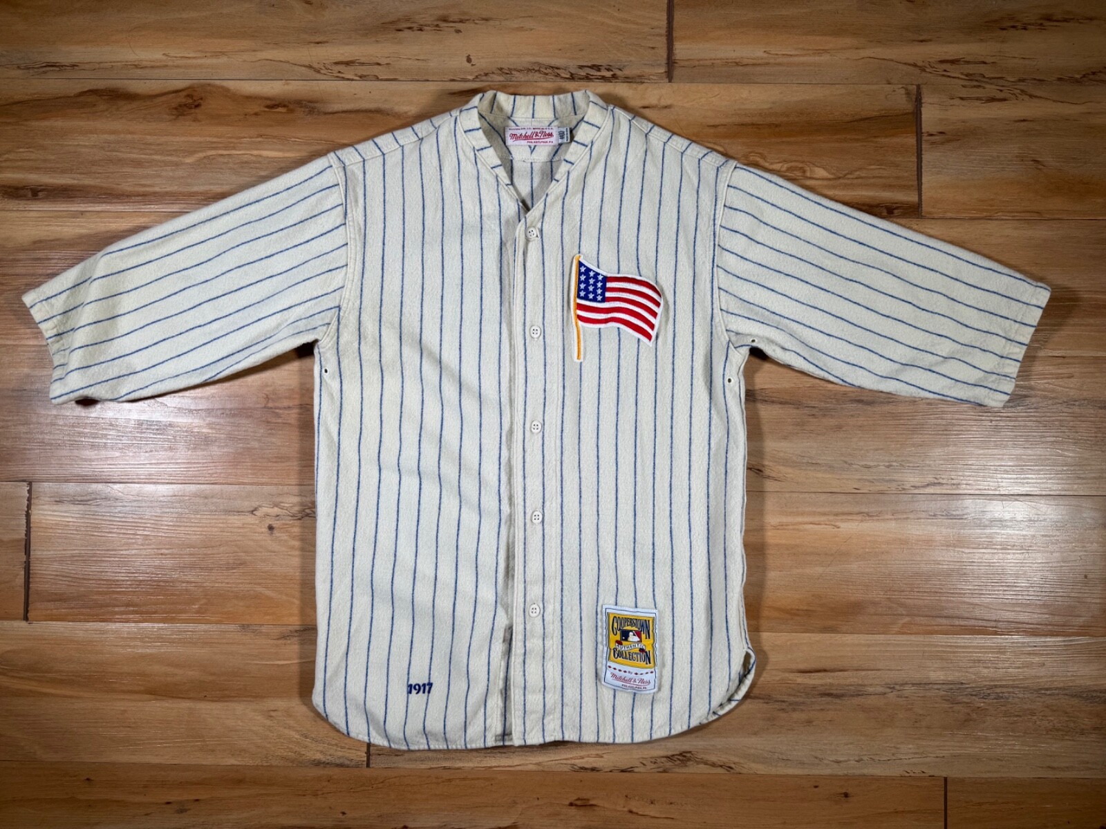 Mitchell & Ness 1917 Brooklyn Robins Dodgers WW1 Wool Jersey