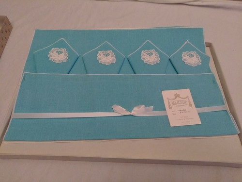 Majestic Creations 8 PC Mat Set 1950s All Rayon Made In USA RN 19862