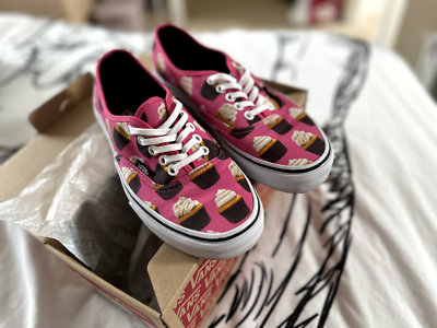 RARE VANS Authentic Late Night Hot Pink Cupcakes Women s UK 6.5