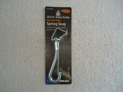 '' NIP '' Peerless # 4714238 3/8 in.X 3in.Open End Swivel Spring Snap '' Great Item