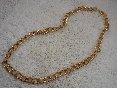 Goldtone Lightweight Aluminum Chain Necklace (A67)