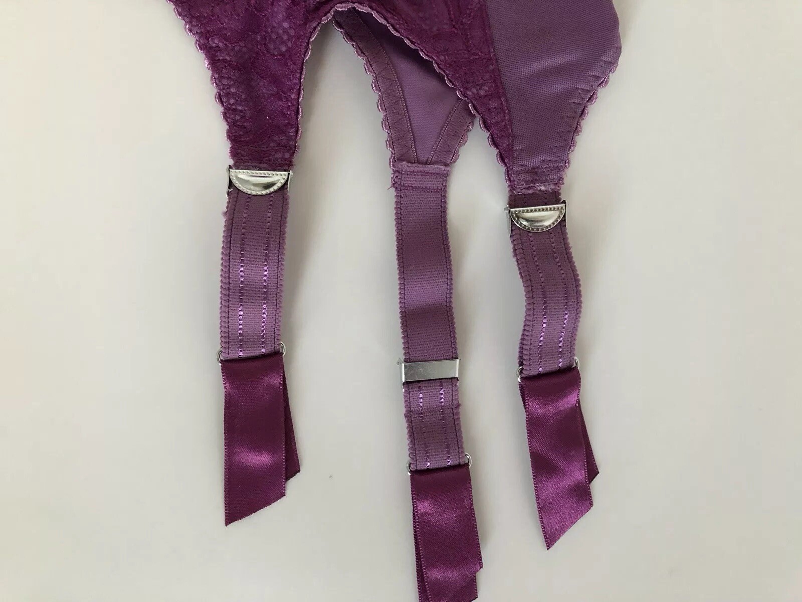 Size Small 6 Strap Garter Belt - Secrets In Lace Style 38626 Purple