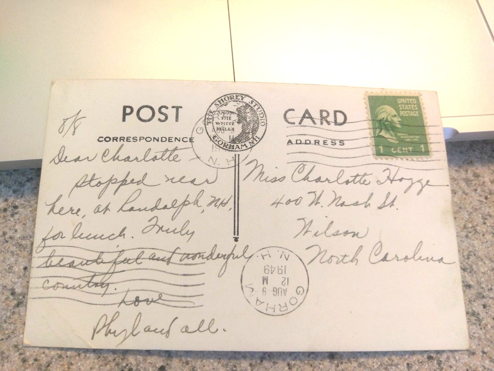 Hanging Cliffs On Bootts Spur Mt. Washington SHOREY REAL PHOTO POSTCARD