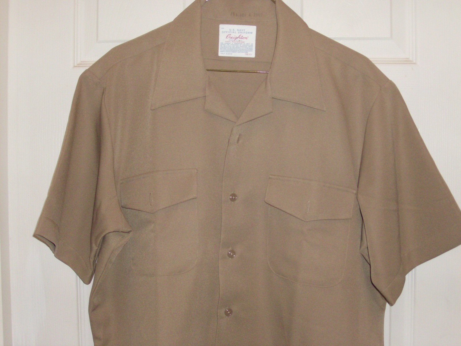 U.S.Navy Flying Cross DSCP Creighton Uniform Men's Khaki Dress & Working Shirt