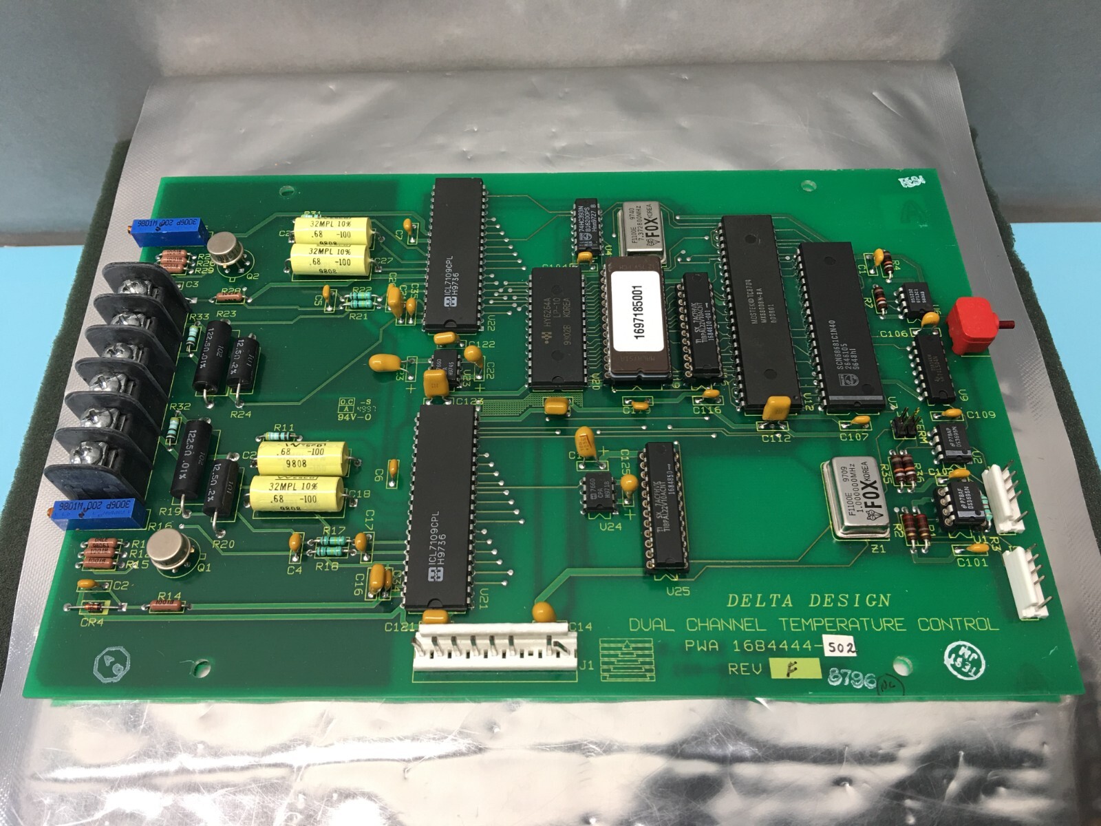 Delta Design 1684444-502 PCB Dual Channel Temperature Control, 120620