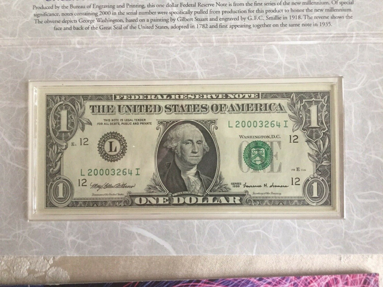 2000 Millennium Coin And Currency Set OGP W/COA