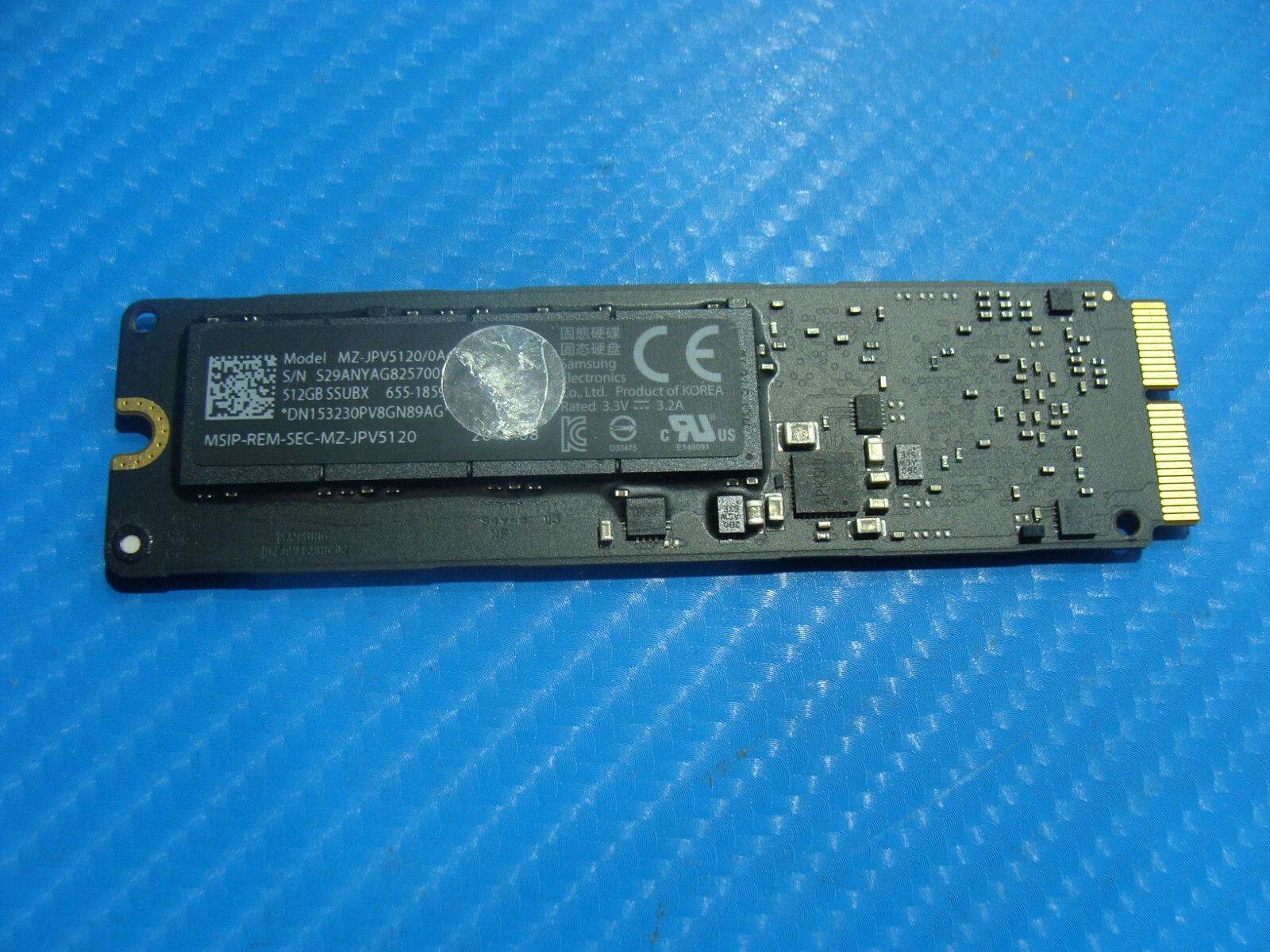 Apple純正 SAMSUNG MZ-JPV512S/0A4 SSD 512GB Samsung MZ-JPU512T/0A6 - 512GB SSD For MacBook Pro + Air