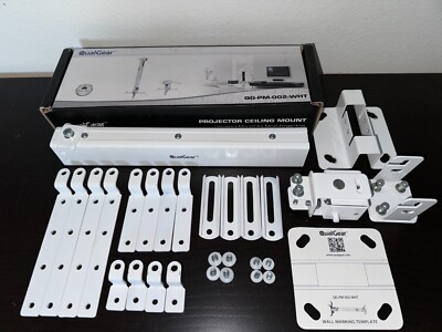 QualGear Universal Projector Ceiling Mount QG-PM-002-WHT