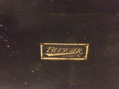 BUESCHER 1920's SILVER TRUE TONE LOW PITCH SAXOPHONE C MELODY w/ Case -
