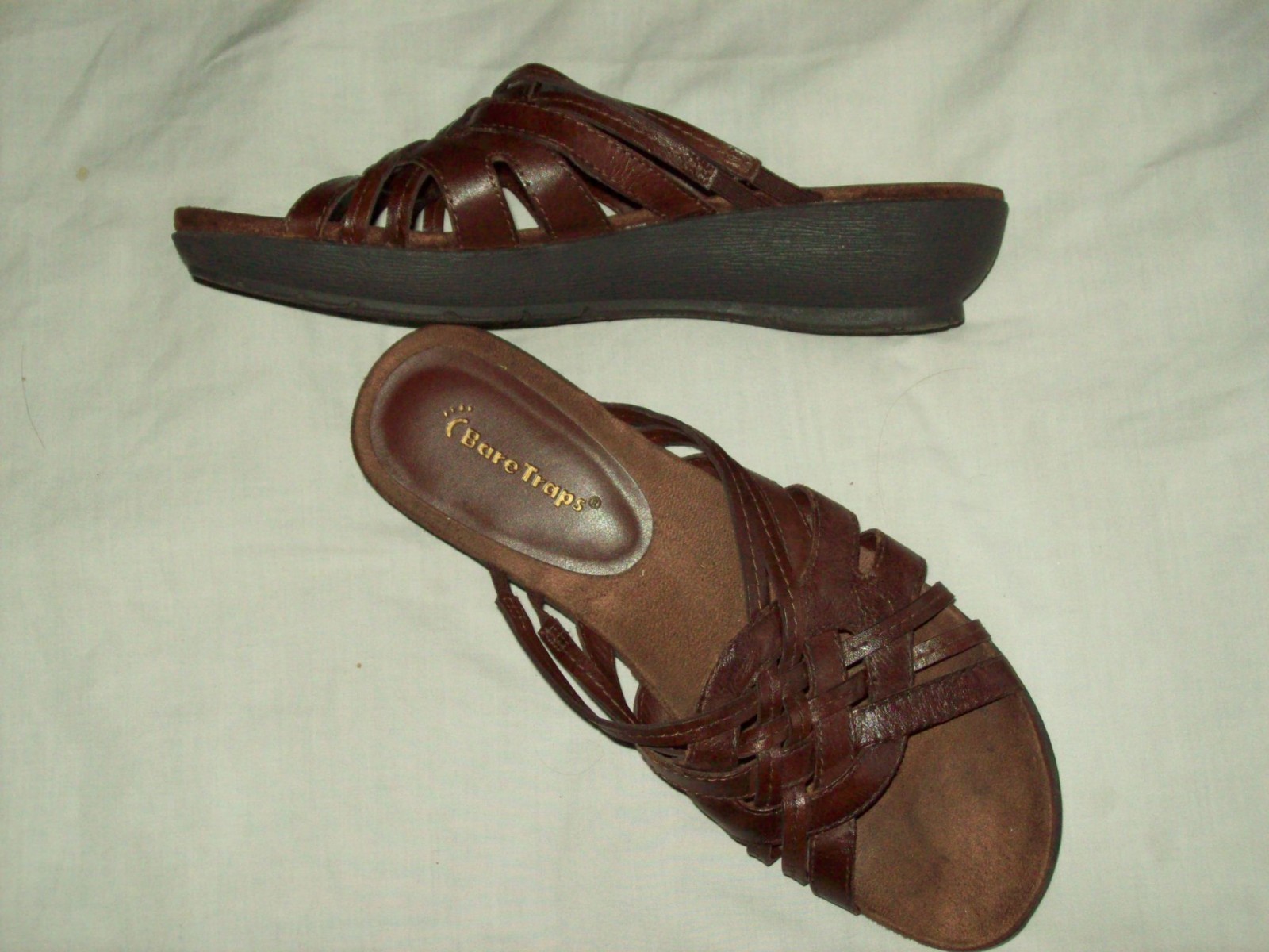 BARE TRAPS Ambar Brown Sandals Slip on Womans Size 8.5 M Nice shoes beach wear