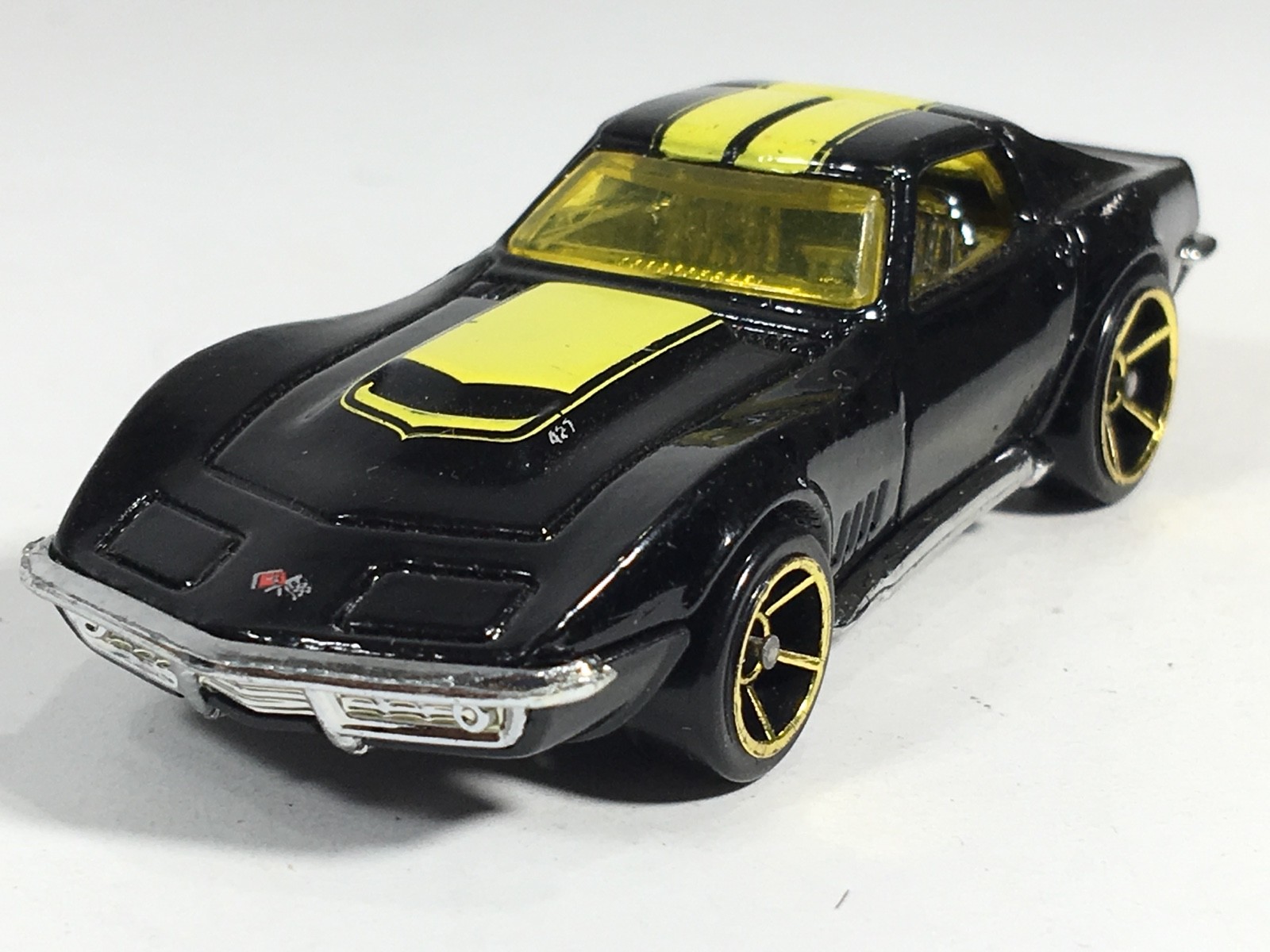 Hot Wheels 2008 '69 Corvette Black & Yellow HW Mystery Cars