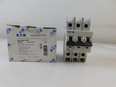 Eaton NSB FAZ-D6/3-RT Miniature Circuit Breakers (MCBs) FAZ 3P 6A 277V 50/60Hz 3