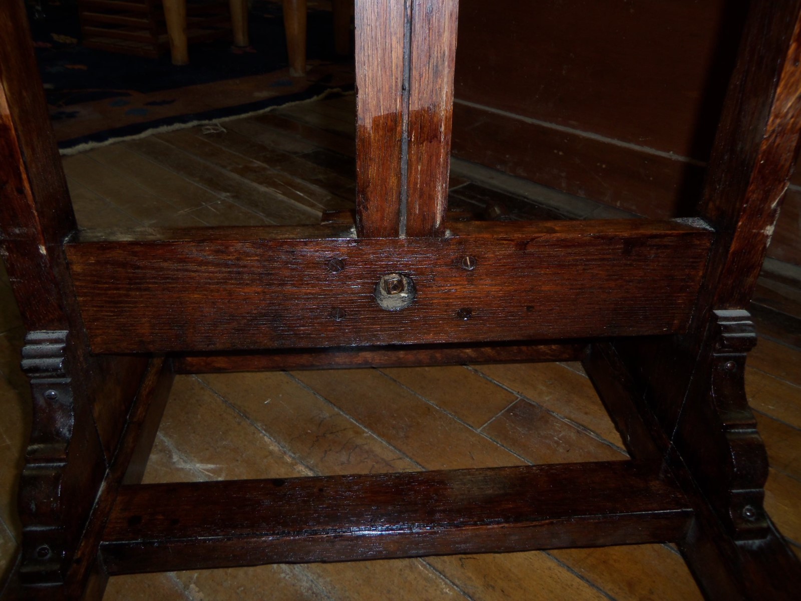 Antique Artist working Studio Easel Oak  Belong to Carrol Thayer Berry 1886-1978