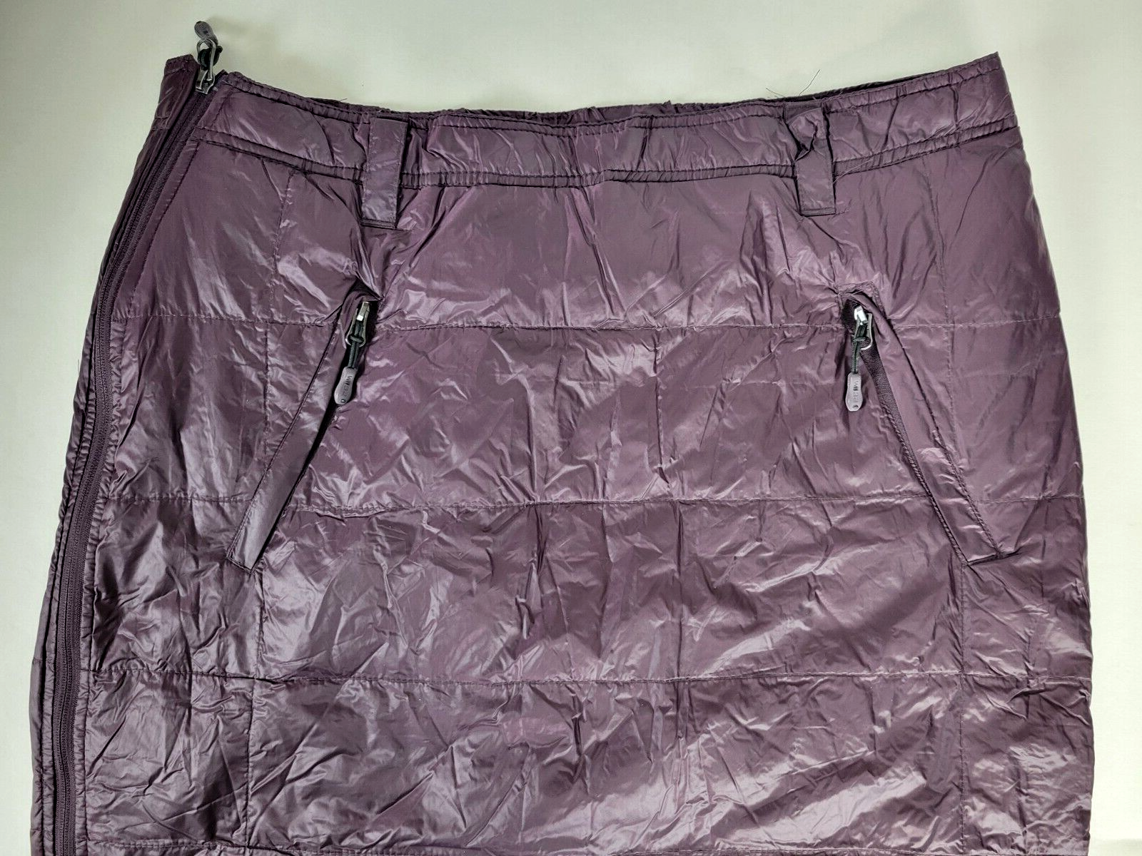 32 Degrees Size XL Burgundy Weatherproof Heat Women Down Snow Skirt Zip Quilted