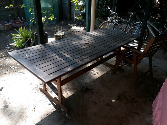 8 Seater Timber Outdoor Dining Table and Chairs. | Dining ...