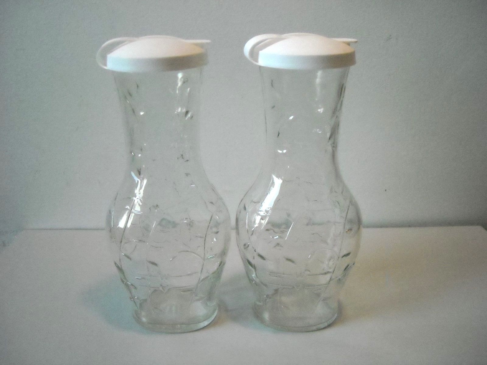 2 Good Season's Salad Dressing Oil & Vinegar Shaker Bottles Vine Design