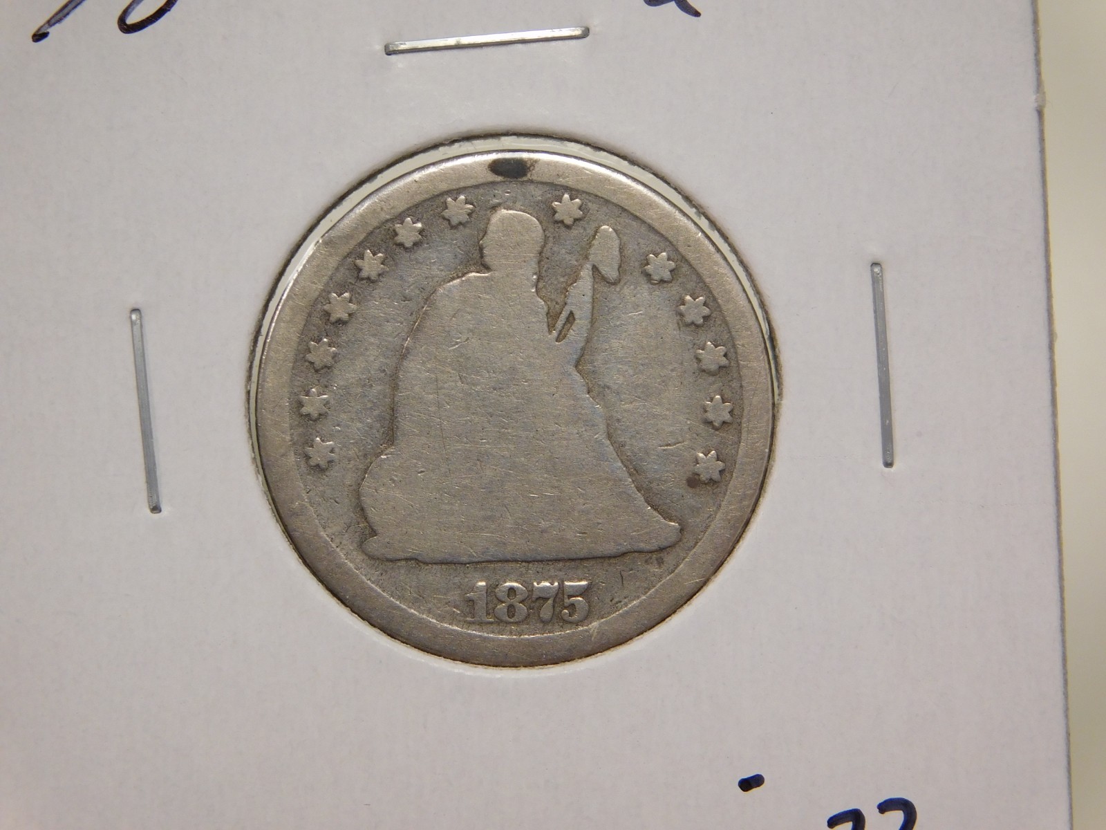 1875 Seated Liberty Quarter