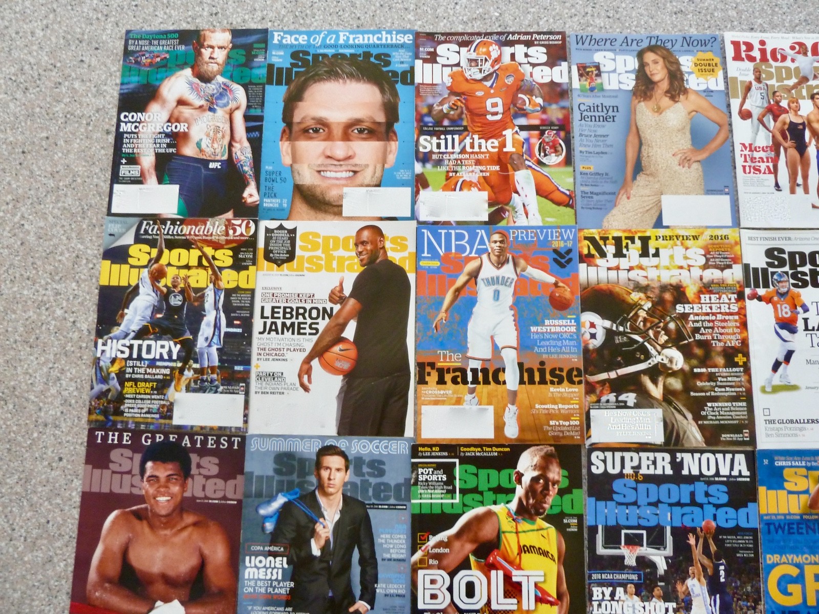 Lot of 18 Sports Illustated Magazines 2016 Issues