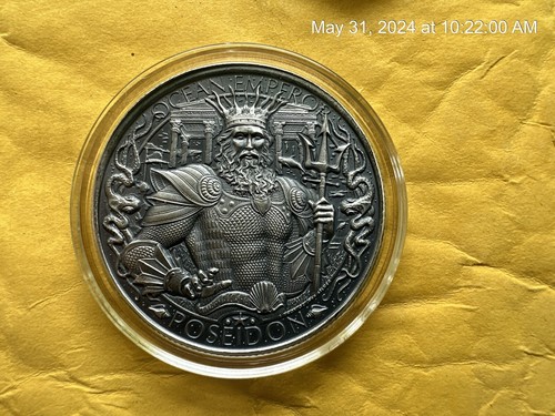 Lost City of Atlantis Poseidon Ocean Emperor Antiqued 1 oz