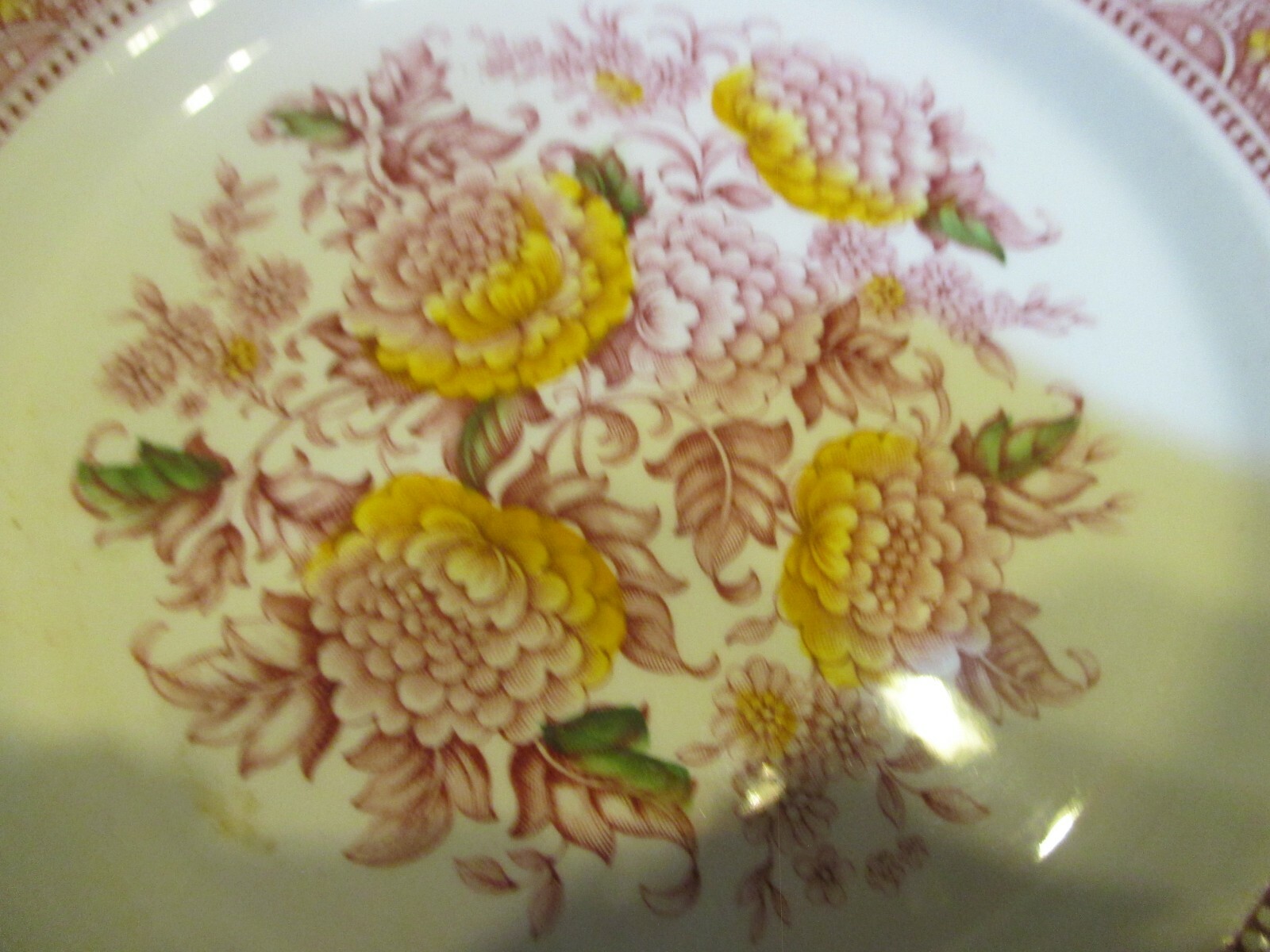 RIDGEWAY IRONSTONE DINNER PLATE STAFFORDSHIRE HAND ENGRAVED CANTERBURY 4269