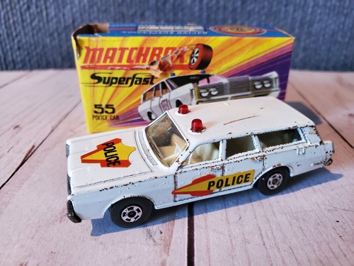 マッチボック MERCURY POLICE CAR No.55 73 Matchbox Superfast Mercury Police Car No. 55 Station Wagon