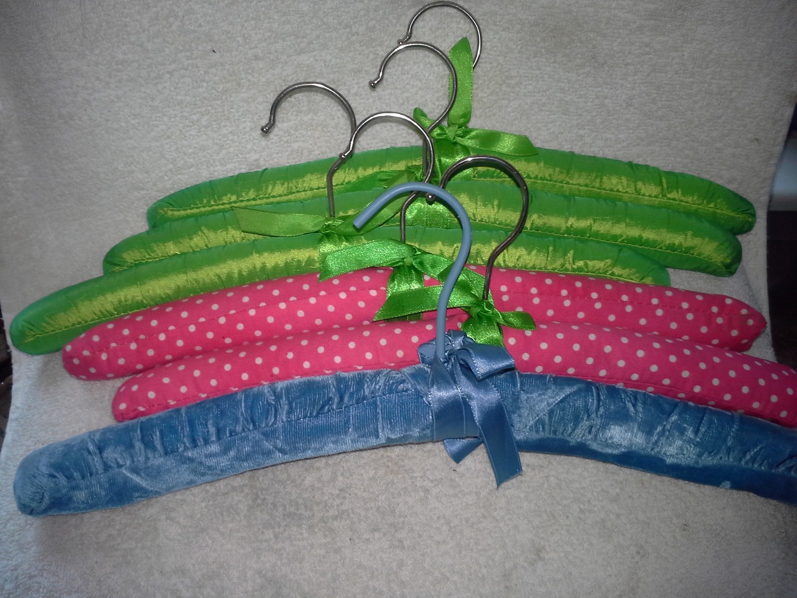 Lot of (7) Vintage Padded Clothes Hangers