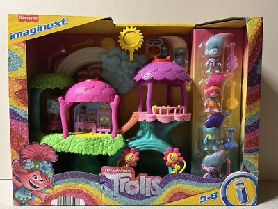 Fisher-Price Imaginext Trolls Lights & Sounds Rainbow Treehouse New in Box