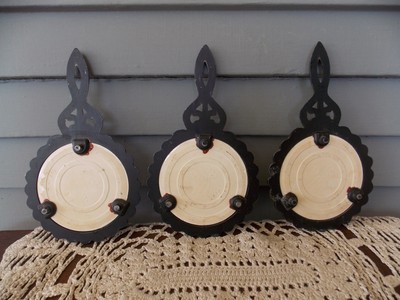 Set of 3 Vintage Currier & Ives Trivets: 2-American Homestead & Old Grist Mill