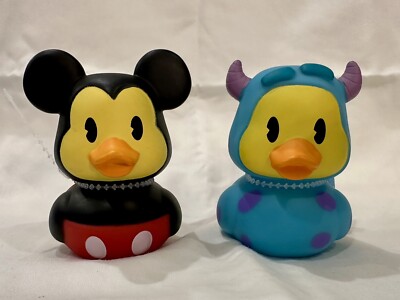 MICKEY and SULLEY 2.5   Disney Rubber Ducks For Jeeps Or Cruisers - Set Of 2-