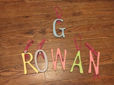 Wood Craft Letters Morgan Rowan Grown Grow Norm Oran Kids Room Craft Decor 6 in