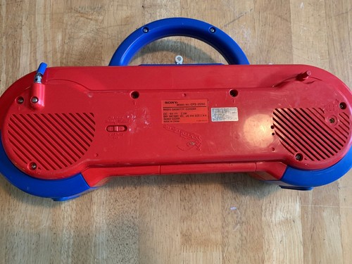 My First Sony CFS-2050 AM/FM Cassette Boom Box Radio Aux RARE Read Description