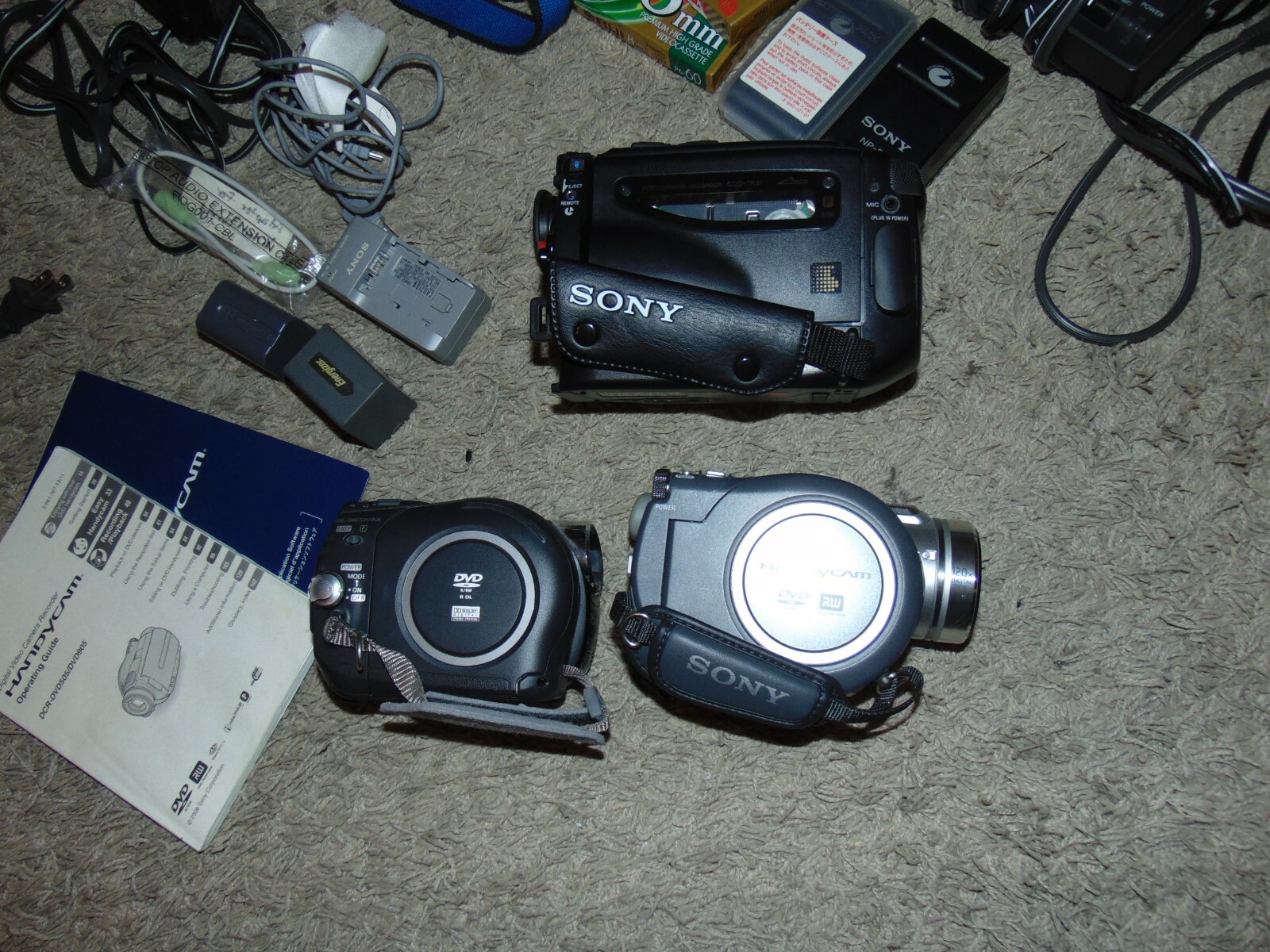 Sony DCR-DVD505 - CCD-TR31 and Canon DC310 AS IS/NOT WORKING LOT-